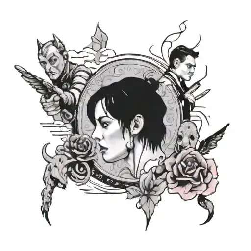 tattoo of memorable movie scenes tattoo design idea