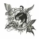 tattoo of memorable movie scenes tattoo design idea