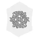 ukrainian folk pattern and celtic pattern tattoo design idea