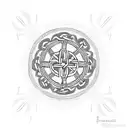 ukrainian folk pattern and celtic pattern tattoo design idea