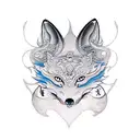 Incorporate a nine tail fox with musical notes tattoo design idea