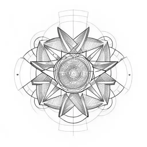 uranium atom tattoo design idea