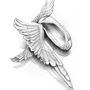 shoes wit wings tattoo design idea