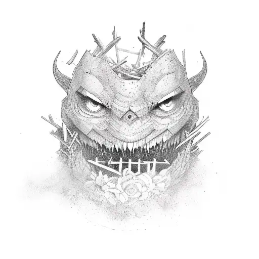 funeral pyre tattoo design idea