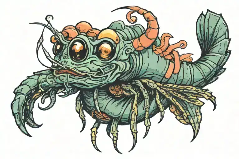 Shrimp Dressed As A Pimp tattoo design idea