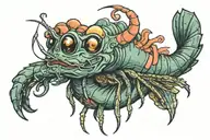 Shrimp Dressed As A Pimp tattoo design idea