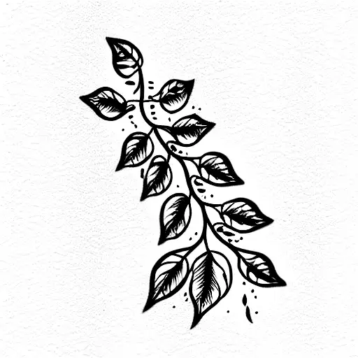 laurel wreath and grapevine tattoo design idea