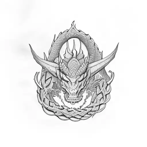 texas holdem, irish, dragon tattoo design idea