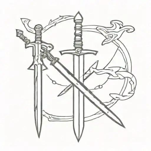 zelda swords, ignorant tattoo style tattoo design idea