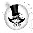 mad hatter tattoo design idea