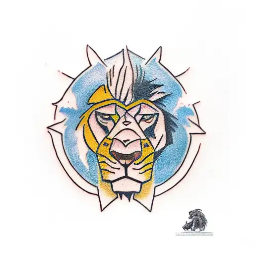 lion king pride rock drawing