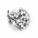 Cherry Blossom ond Bts  tattoo design idea