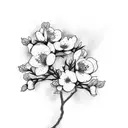 Cherry Blossom ond Bts  tattoo design idea