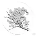 Cherry Blossom ond Bts  tattoo design idea