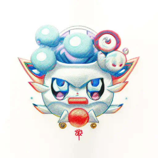 sailor girl holding jigglypuff in her arms tattoo design idea
