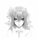 busty anime goth girl with black hair on sports motorcycle tattoo design idea
