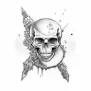 Skull king tattoo design idea