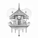 A river flowing through a correctional officer symbol tattoo design idea