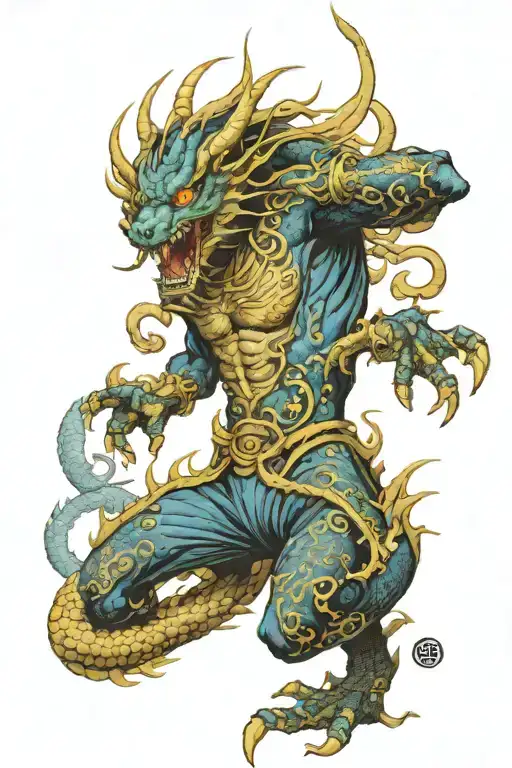 Magician of Black Chaos vs Blue Eys White Dragon tattoo design idea