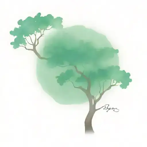 ancient winding tree on right forearm that includes the names Sage Logan Annabelle Bailey color Incorporated to the tree tattoo design idea