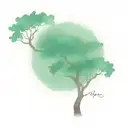 ancient winding tree on right forearm that includes the names Sage Logan Annabelle Bailey color Incorporated to the tree tattoo design idea