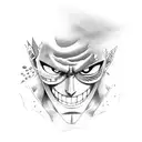 Roronoa zoro one piece hyper realistic  tattoo design idea
