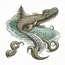 loch ness monster  tattoo design idea