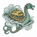loch ness monster  tattoo design idea