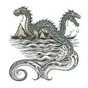 loch ness monster  tattoo design idea