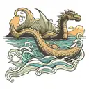 loch ness monster  tattoo design idea