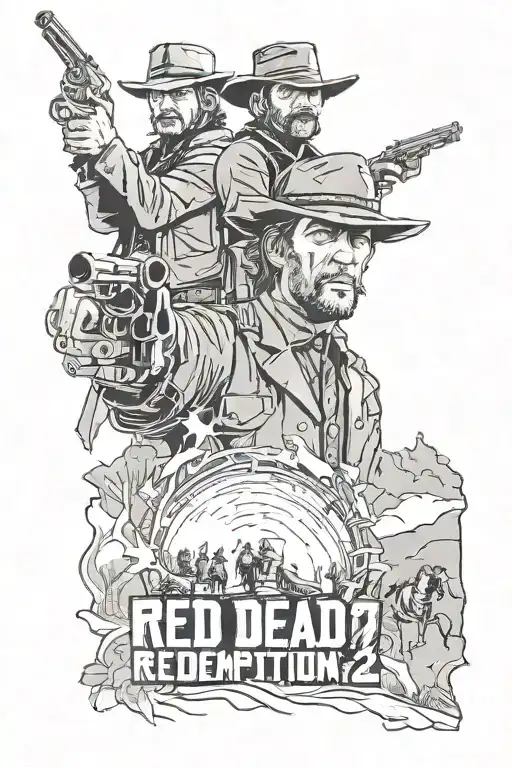 red dead redemption 2 tattoo design idea