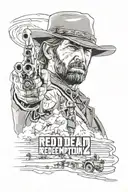 red dead redemption 2 tattoo design idea