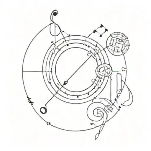 A tattoo which combines philosophy, mathematics, music and hindu mythology into one tattoo design idea
