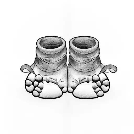 newborn feet tattoo design idea