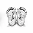 baby feet with JOY tattoo design idea
