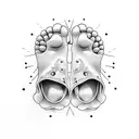 baby feet with JOY tattoo design idea