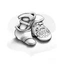 baby feet with JOY tattoo design idea