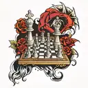 chess board tattoo design idea