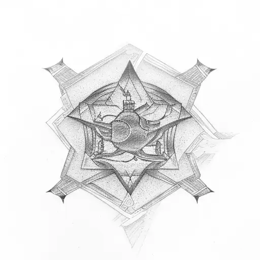 kanji for ronin two 4-point stars tattoo design idea