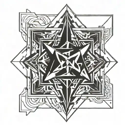 metatron cube tattoo design idea