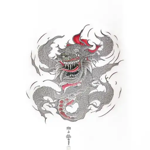 monster tattoo design idea