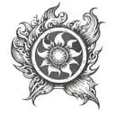 ring of fire flames tattoo design idea