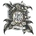 This too shall pass written tattoo design idea