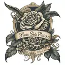 This too shall pass written tattoo design idea