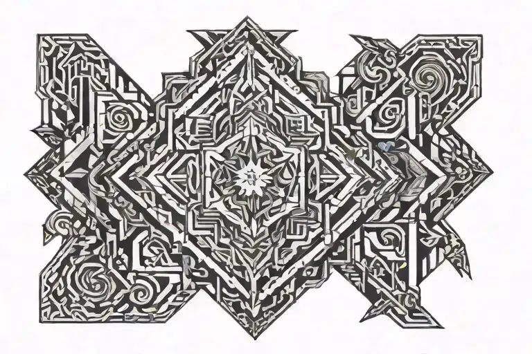 Pectoral tattoo design idea