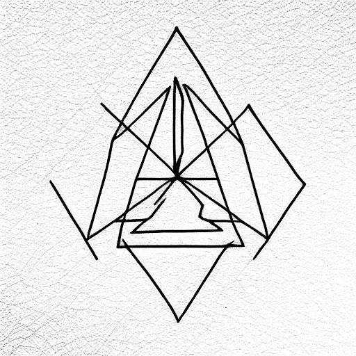 square, circle, triangle, pentagon tattoo design idea