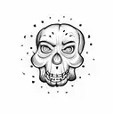 sad jack o'lantern tattoo design idea