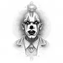 clown evil tattoo design idea