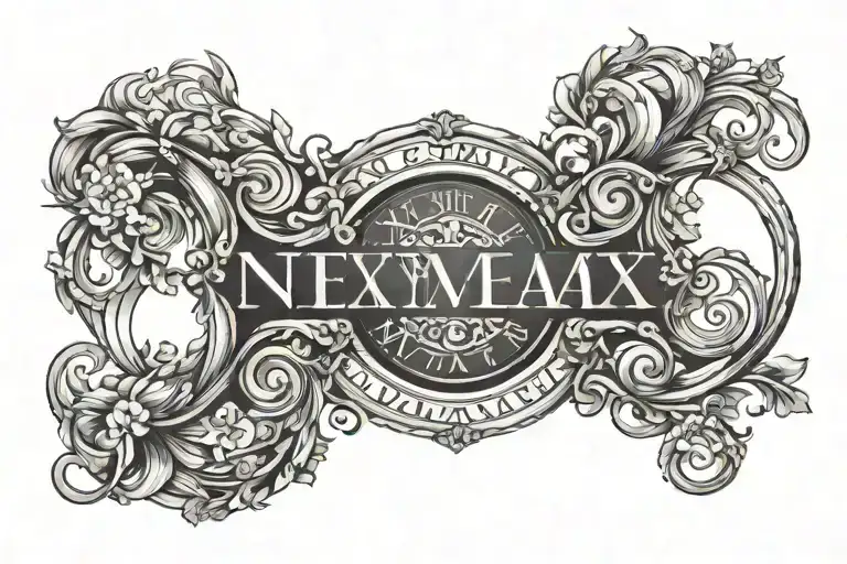 Roman Numerals tattoo design idea