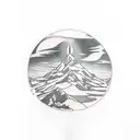 create a sketch that combines the 'Stairway to Heaven', the mountain lake road, and a snowboarder tattoo design idea